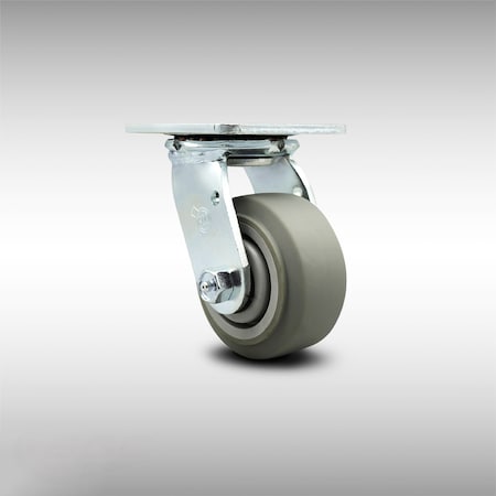 Service Caster 4 Inch SS Thermoplastic Rubber Wheel Swivel Caster with Roller Bearing SCC SCC-SS30S420-TPRRF